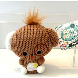 Ami Amis Brown Puppy Dog Yarn plush Small 4" NWT Stuffed Animal Kids Toy‎